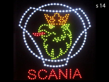 <scania led logo sign>