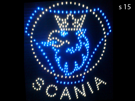 <scania led logo sign>